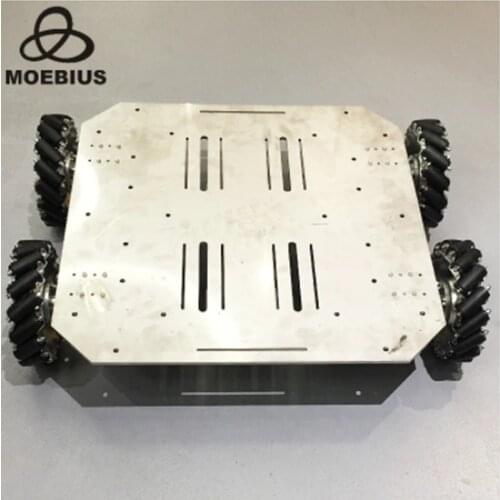 70kg Heavy-Duty Mecanum Wheel Trolley Omnidirectional Mobile Robot Metal Chassis for Research