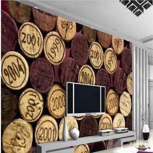 Wellyu Cork bottle stopper European retro background wall painting custom large mural green wallpaper papel de parede