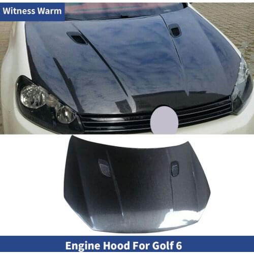 Golf 6 Carbon fiber Bonnets engine Covers for Volkswagen Golf6 hood car body kit 2009-2013