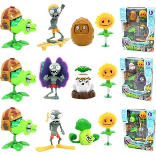 Face-changing Plant Pea Shooter Action Figure Model Toy Doll Shooting Toy Children Gift Boy