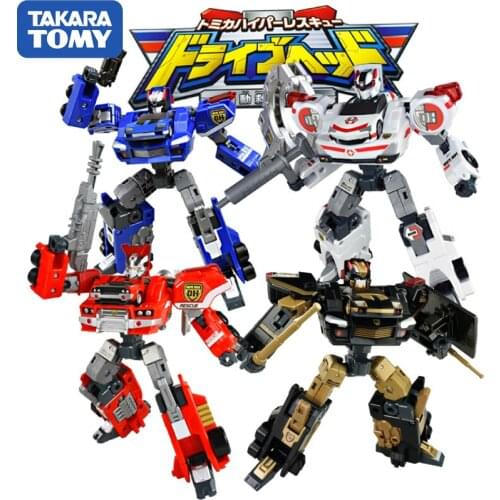 TAKARA TOMY Deformation DRIVE HEAD Mobile Emergency Police Helicopter Car Rescue Robot 02MKIII Deformation Combination Boy Toy