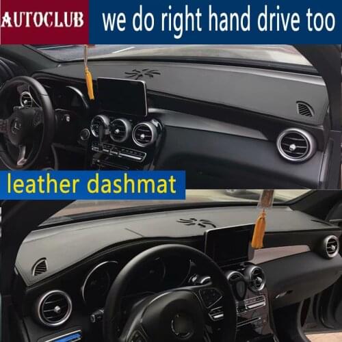 For Mercedes-Benz C Class c180 c200 c260 c300 2015-2020 Leather Dashmat Car Styling Covers Dash Mat Dashboard Cover Carpet
