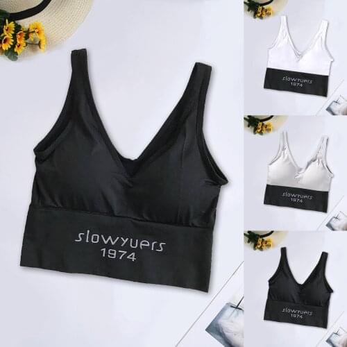 L#Slowyuers 1974 Womens Fashion Casual Show Thin Yoga Underwear Women Sport Bra Fitness Top Sports Top Vest Beauty Back Yoga Bra