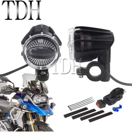 25mm 1" Bar Clamp Fog Light Auxiliary Light Spotlight 20W 2x Side Lamp For Honda Africa Twin CRF1000L BMW R1200GS Kawasaki