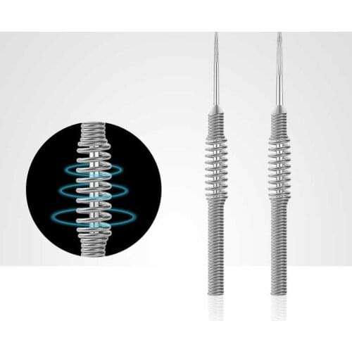 Microblading 10pcs Spring Round Permanent Makeup Eyebrow 3RS/5RS/5RL Manual Tattoo Fog Needles For lamina blade Agulhas Tebori