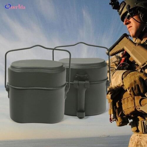 Outdoor Pure Aluminum Lunch Box 1500ml Bento Box Food Container 3 in 1 Large Capacity Camping Travel Portable Cookware Set