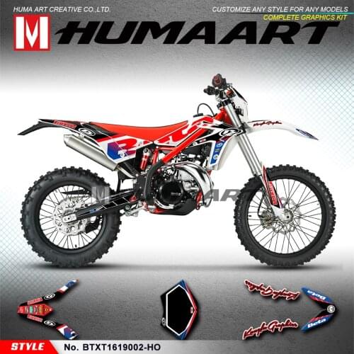HUMAART MX Graphics Racing Logo Sticker Kit Adhesive Wrap Deco for Beta X-trainer 250 300 Xtrainer 2016 2017 2018 2019 2020, Red