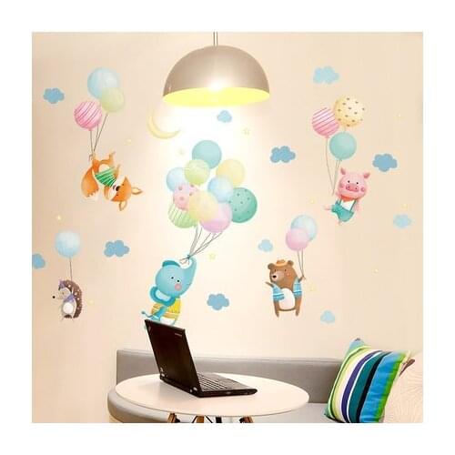 Baby Room Wall Stickers 3D Self-adhesive Wallpaper Kindergarten Class Culture Wall Arrangement Wallboard Balloon Kids Room Decor