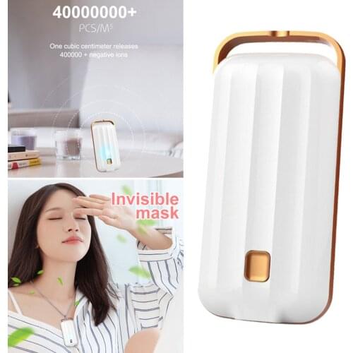 Wearable Air Purifier Personal Mini Air Necklace Negative Ion Air Freshner for Kids Adults