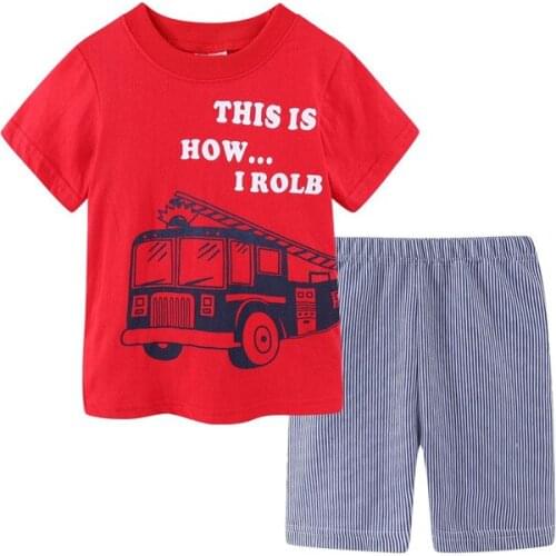 2020 Boys Clothes Children Clothing Sets Vetement Enfant Garcon Car Conjunto Menino Kids Summer Outfits Jongens Kleding Set