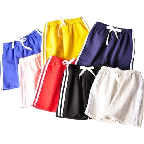 Summer Boys Shorts Girls Candy Color Solid Cotton Shorts for Teenagers Childrens Active Sports Short for 2-14Years Boys Short