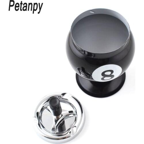 Stainless Steel Cigarette Ashtray Creative Snooker Balls Ashtray Billiards Model Tobacco Jar ( Numbers are Random Delivery )