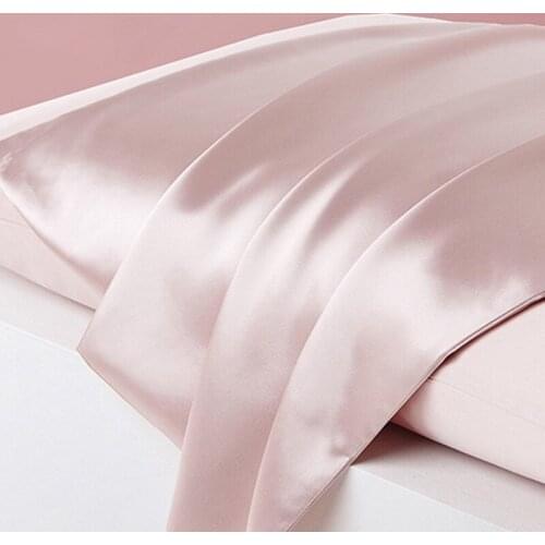 Silk Pillowcase Simple Style Embroidered Logo Silkworm Silk Satin Beauty Zipper Pillowcase Silk Pillowcase Fall Decor
