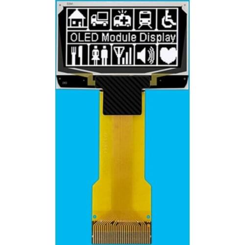 1.3 inch OLED 128*64 dot drive SH1106 plug in socket 30 pin Long FPC connector Original White blue light IPS full view display