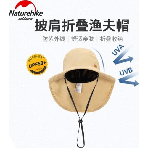 Naturehike Fashion Foldable Fisherman Hat Outdoor UPF 50+ Sunscreen Summer Shawl Sun Hat Portable Fishing Hiking Equipment
