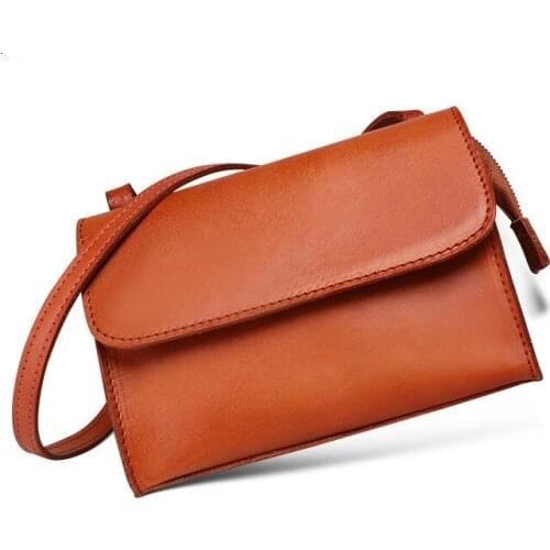 Messenger Bags Fashion Leather Luxury Women Handbags Design Ladies Crossbody Solid For Colorer Vintage Womens Bag Bags Genuine