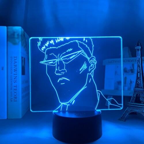3d Led Light Anime Yu Yu Hakusho for Bedroom Decorative Night Light Kids Brithday Gift Manga Room Table 3d Lamp Kazuma Kuwabara