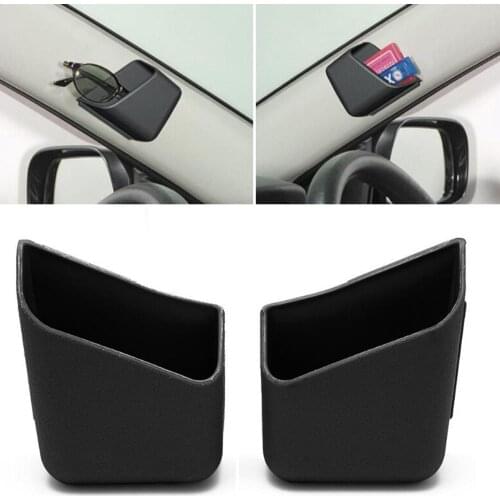 2pcs Universal Car Auto Visor Organizer Holder Storage Box Tydying Case for Card Glasses Car Accessories Visor Storage