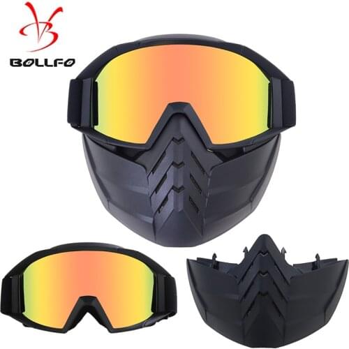 Off-road Motorcycle Half Helmet Goggles Visor Windproof Sand Goggles Detachable Windshield Riding Glasses