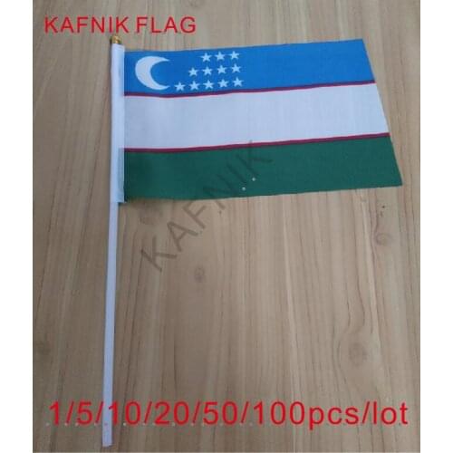 KAFNIK ,10/20/50/100pcs Uzbekistan National Flag Office/Activity/parade/Festival/Home Decoration New fashion