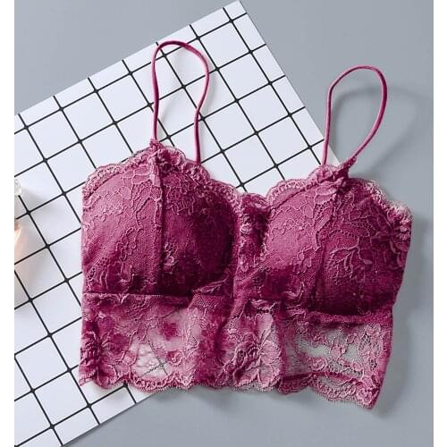 2021 Women Push Up Wireless Lace Bra New Arrival Top Sexy Women Chest Pad Bralette Underwear Lingerie Full Cup Bra Sports