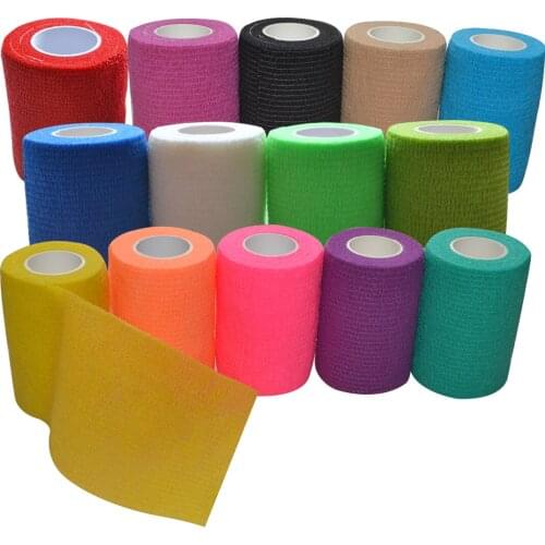 1pc 7.5cm Self Adhesive Non Woven Elastic Cohesive Bandage Wrap Tape High Quality Sport Protection For Emergency Wound Treatment