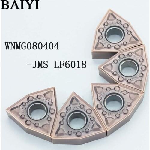 10pcs WNMG080404/WNMG080408-JMS LF6018 WNMG432 WNMG433 DESKAR carbide inserts WNMG080404 WNMG080408 for stainless steel