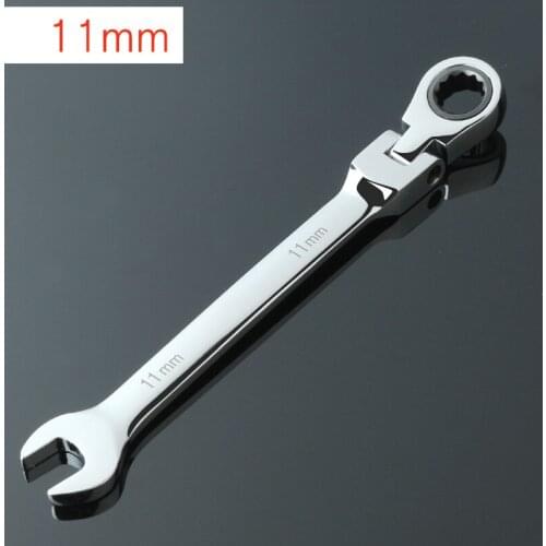 11mm Flexible Ratchet Ring Open End Torque Ring Wrench Sockets Keys Set End Wrench Allen Key Flexible Head Ratchet Spanner Tool