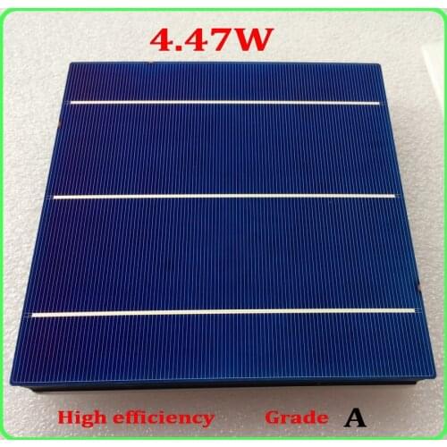 20 Pcs 4.47 156MM Polycrystalline Silicon Solar Cell 6x6 Prices Cheap Grade A For DIY PV Poly Solar Panel+enough ribbon for diy