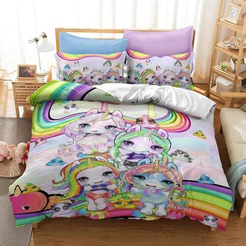 3D Print Poopise For Girls Comforter Bedding Set Queen Twin Single Duvet Cover Set Pillowcase Home Luxury Cute Kids Gift