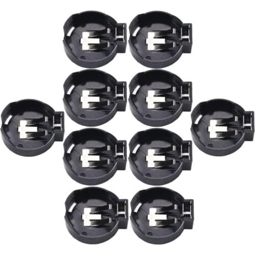 3V Button Coin Cell Battery Socket Holder Case Mini Battery Storage Box Black Color for CR2477