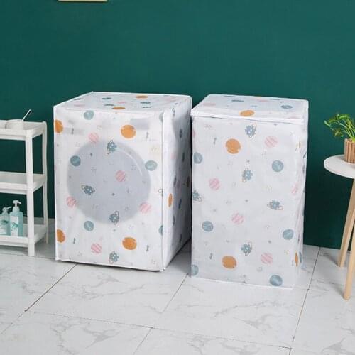 EVA Waterproof Case Washing Machine Dryer Cover Protective Home Automatic Roller Laundry Zippered Dustproof Storage Bag Supplies