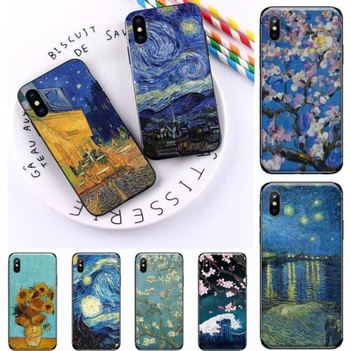 Retro Van Gogh art painting Phone Case for iPhone 11 12 mini pro XS MAX 8 7 6 6S Plus X 5S SE 2020 XR