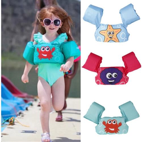 Baby Swim Rings Foam Cartoon Baby Arm Ring Buoyancy Vest Garment of Floating Kids Safety Life Vest Childrens Swim Life Jackets