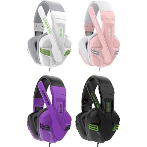 Gaming Headset Wired PC Stereo Earphones Headphones with Microphone for Computer Gamer 3.5mm Audio Port