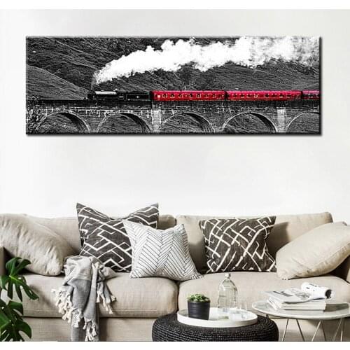 60x180cm Red Train Landscape Large 5D Diy Diamond Painting Square Round Drill Embroidery Cross Stitch Mosaic Wall StickerZP-4058