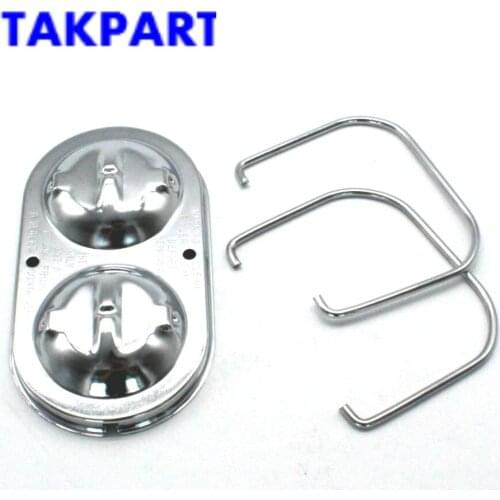 TAKPART Chrome Brake Master Cylinder Cover Dual Bail Brakes for Chevy SBC BBC 350 454
