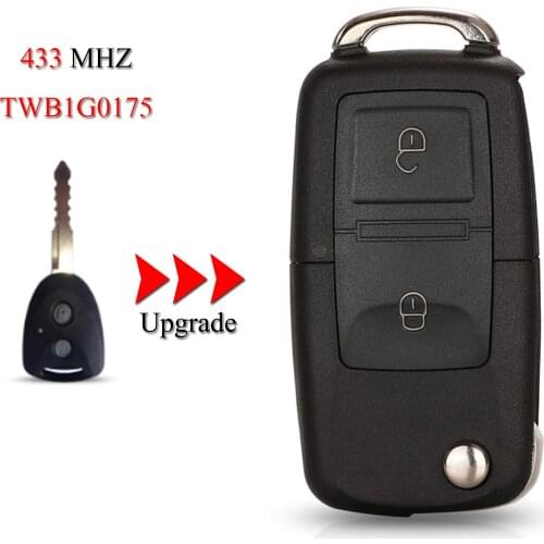 Kutery Remote Smart Key For Toyota Wigo Avanza Alza Axia Daihatsu Grand Myvi 2 Buttons 433MHZ FSK TWB1G0175 TOY43/M424 Blade
