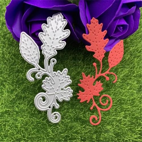 Leaves Branch Metal Embossing Cutting Dies Stencils Scrapbooking Photo Album DIY Decorative Craft