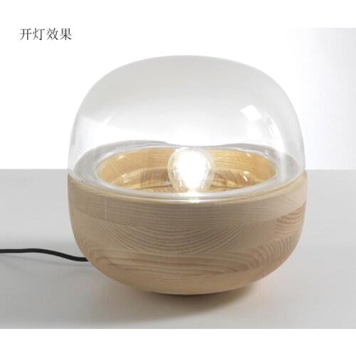 Postmodern minimalist log desk lamp creative personality bedroom bedside lamp living room study warm decorative lamp