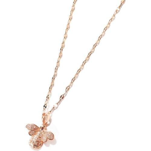 Necklace Bee With Zircon Pendants, Brand New Ts Link Chain Fashion Jewelry Thomas Bijoux Gift For Women Gift