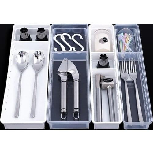 Adjustable Plastic Drawer Divider Kitchen Storage Box Grid Sorting Basket Free Combination Partition Board Space-saving Tools