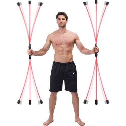 Detachable Flexi bar Elastic Rod Fitness Stick Lose Weight Muscle Training Phyllis Tremor Rod Feilishi Gym Workout Equipment