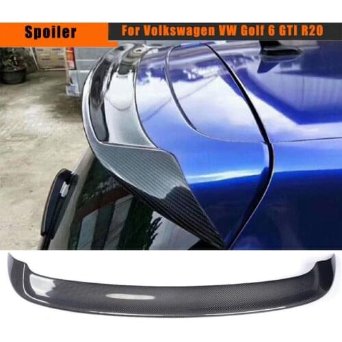 Carbon Fiber Roof Spoiler Wing For Volkswagen VW Golf 6 VI MK6 GTI R20 2010 2011 2012 2013 Rear Roof Spoiler Wing Lip