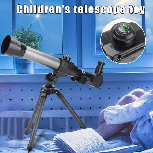50mm Kids Telescope Portable Travel Telescope Starter Scope Astronomical Refractors Telescopes With Adjustable Tripod Telescopio