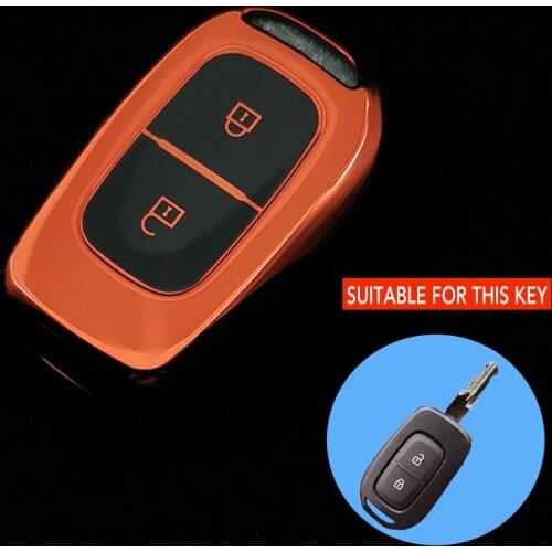 TPU Shell Car Key Case For Renault Duster Dacia Scenic Master Megane 2016 2017 Fob 2 Button Remote Key Cover Accessories Box