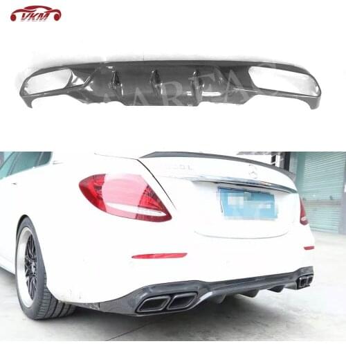 Carbon Fiber Rear Bumper Lip Diffuser for Mercedes Benz E Class W213 E250 E350 E400 E43 E63 AMG S Style L Style 2017-2019