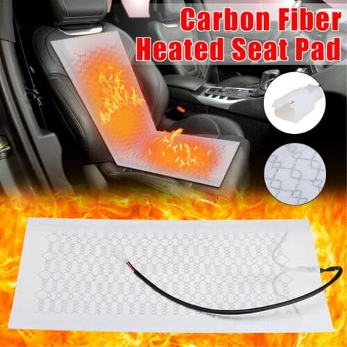 Universal 12V Carbon Fiber Heated Auto Car Seat Heating Heater Pad