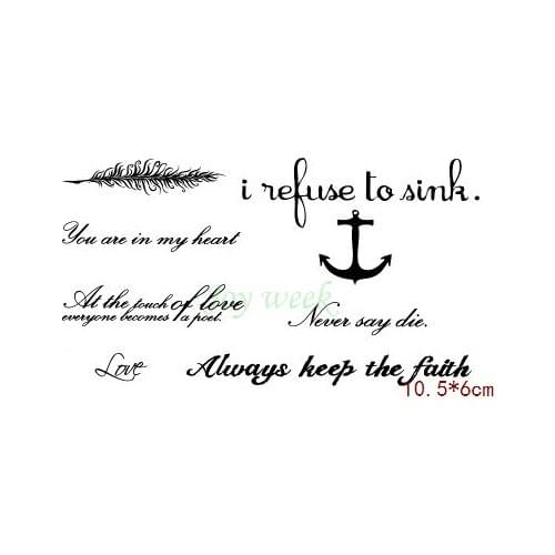 Waterproof Temporary Tattoo Sticker English word letters alphabet tatto stickers flash tatoo fake tattoos for kid girl women men