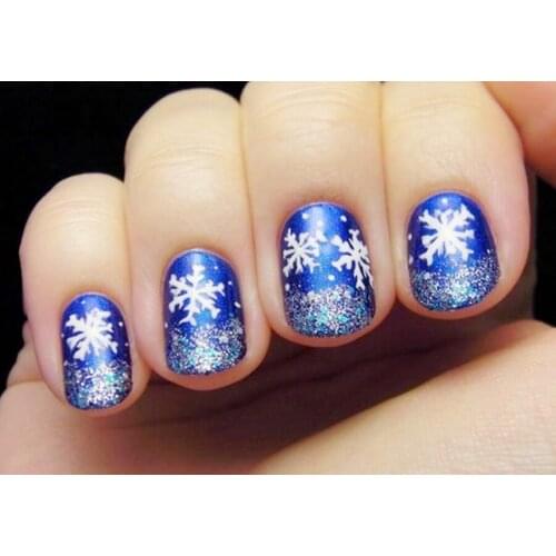 1000pcs Snowflake Nail Foil White Snow Christmas Design Nail Art Transfer Foil Manicure fashion Transfer Sticker Paper